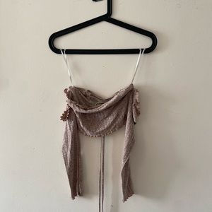 off shoulder open back top